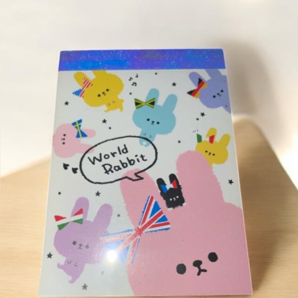 Cute Kawaii Crux “ World Rabbit “ Mini Memo Pad